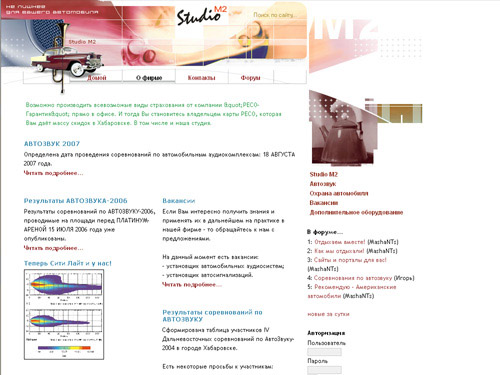 Дизайн сайта для «Studio M2»